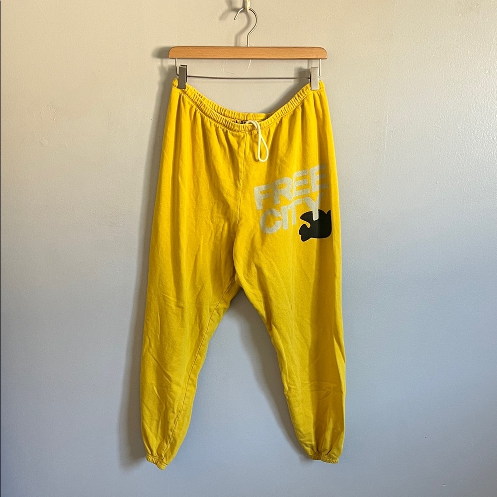 Free City Yellow Sweatpants XXL